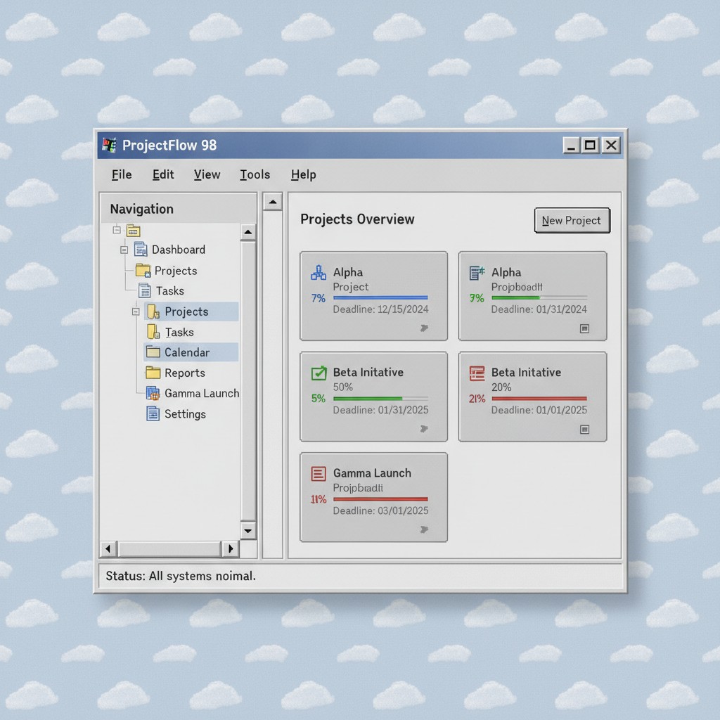 screenshot of a website using 98.css with classic Windows 98 design elements